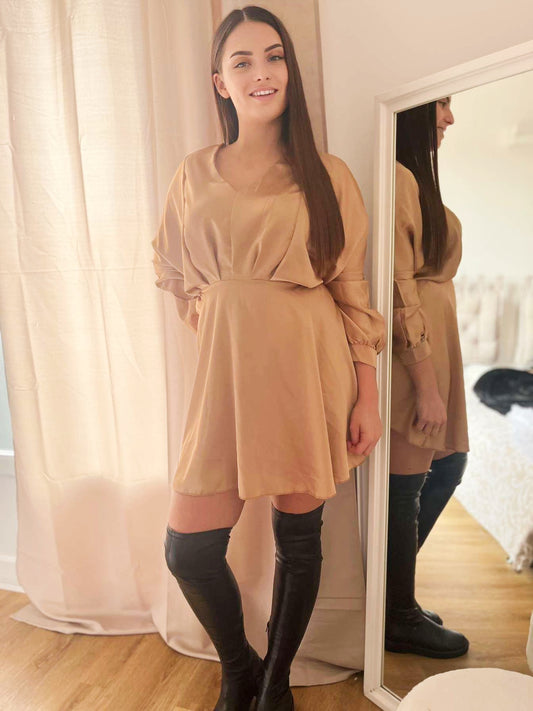 Tunique en Satin champagne