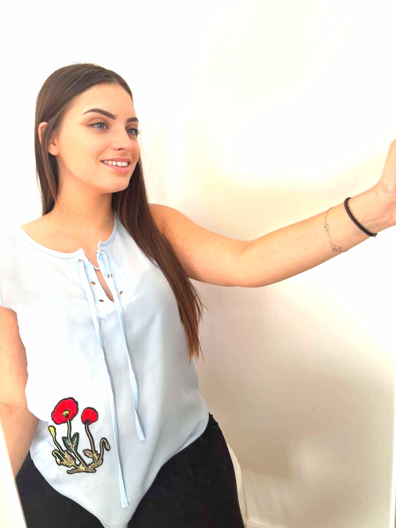 Blouse floral manche courte