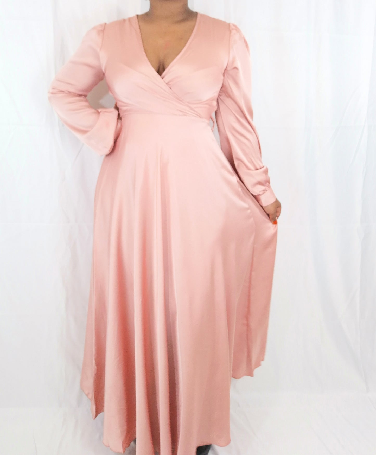 Robe évasée satin