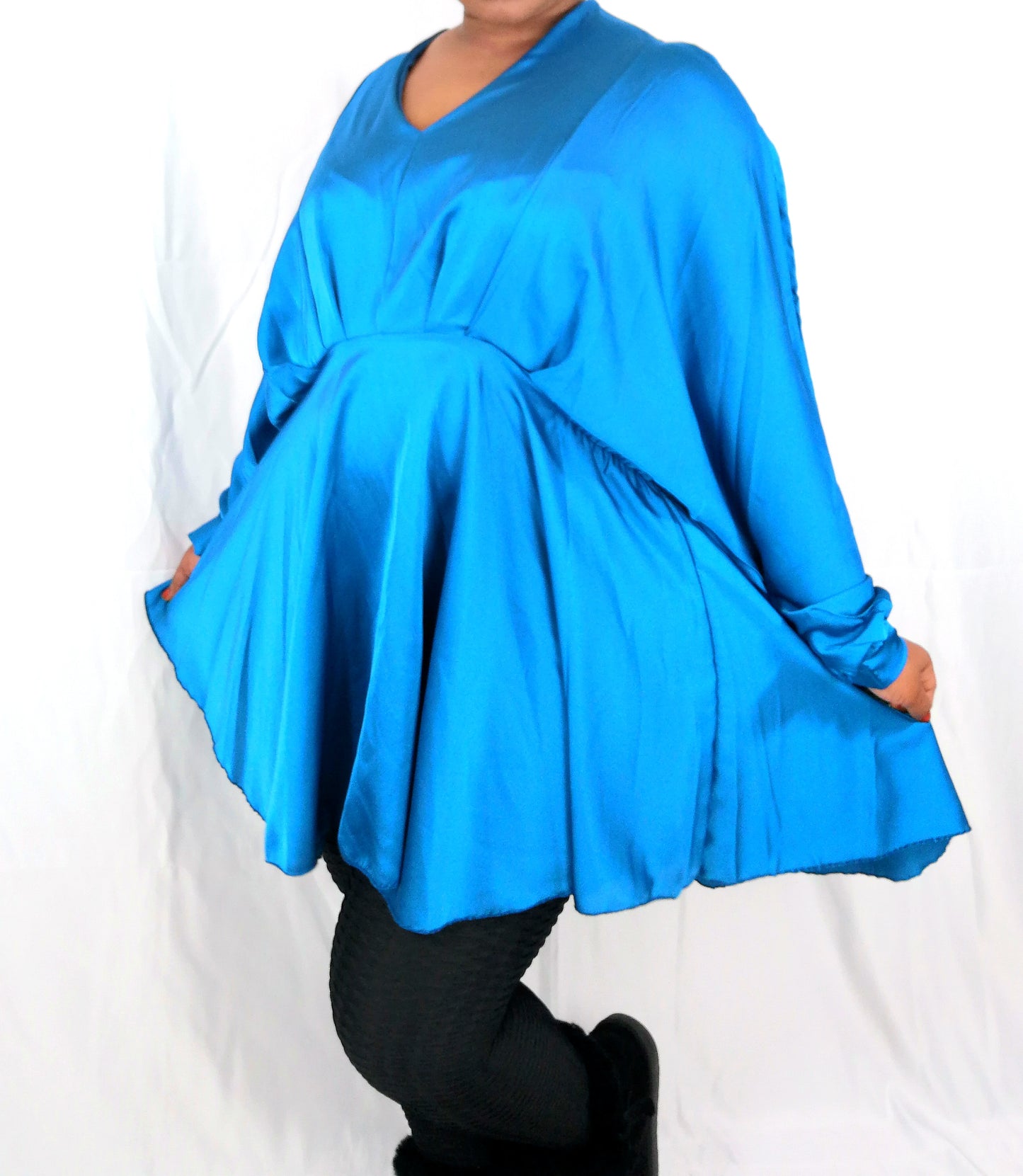 Tunique en Satin champagne