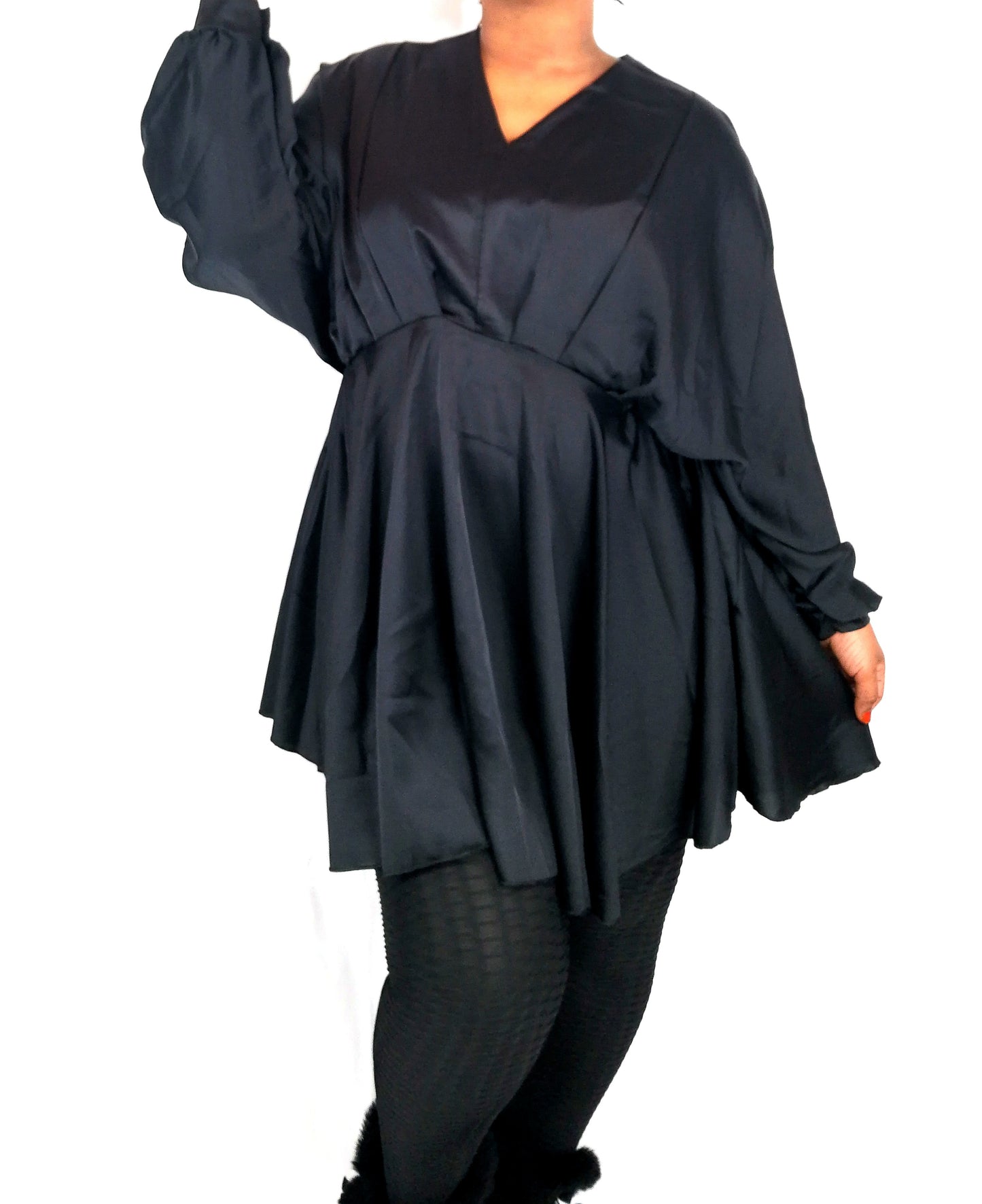 Tunique en Satin champagne