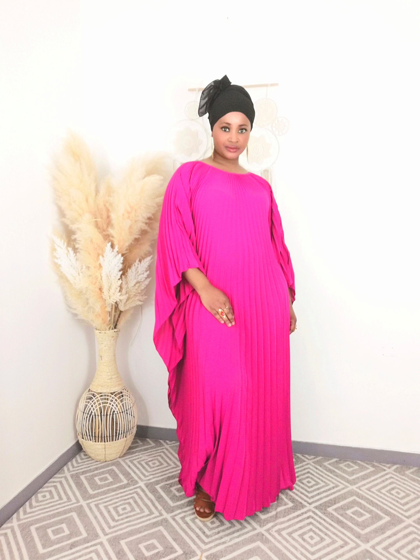 Robe plissée Mayana Rose en Djazz