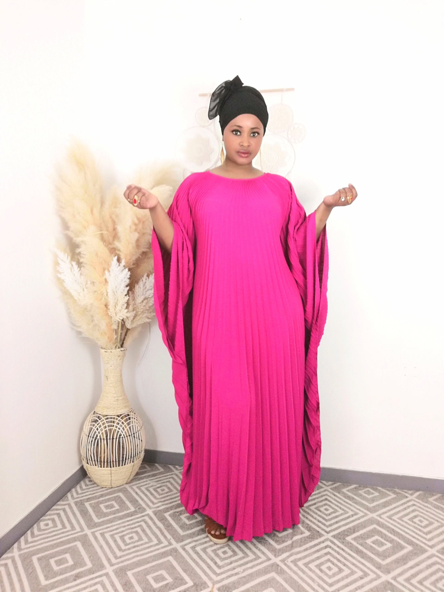 Robe plissée Mayana Rose en Djazz