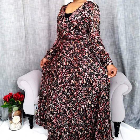 Robe évaser à fleur