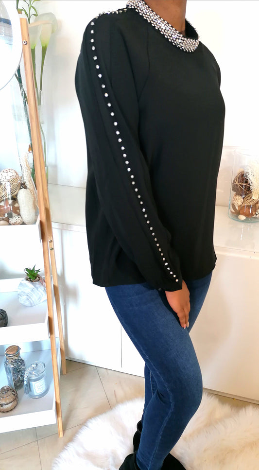 Haut Noir diamanté