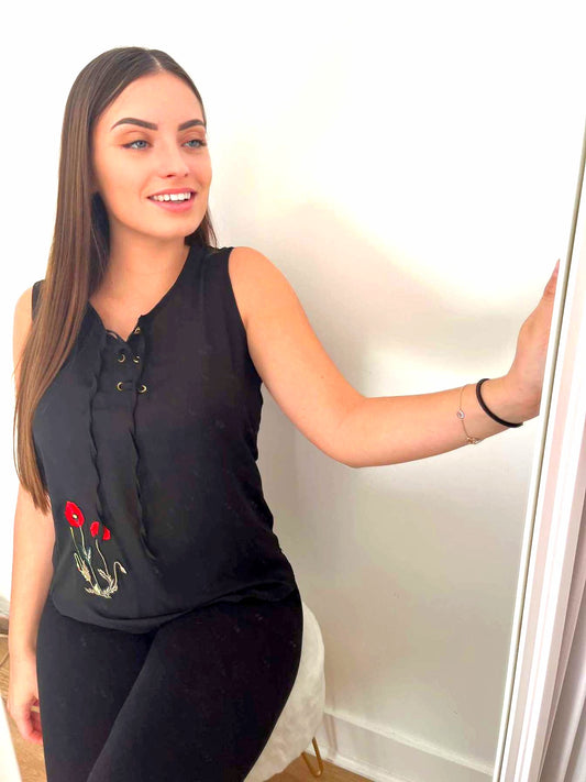 Blouse floral manche courte