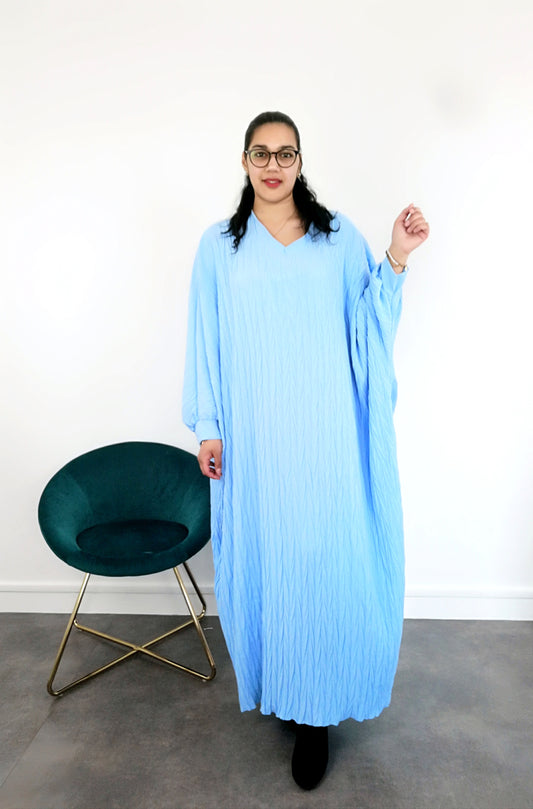 Abaya plissée manche Chauve souris
