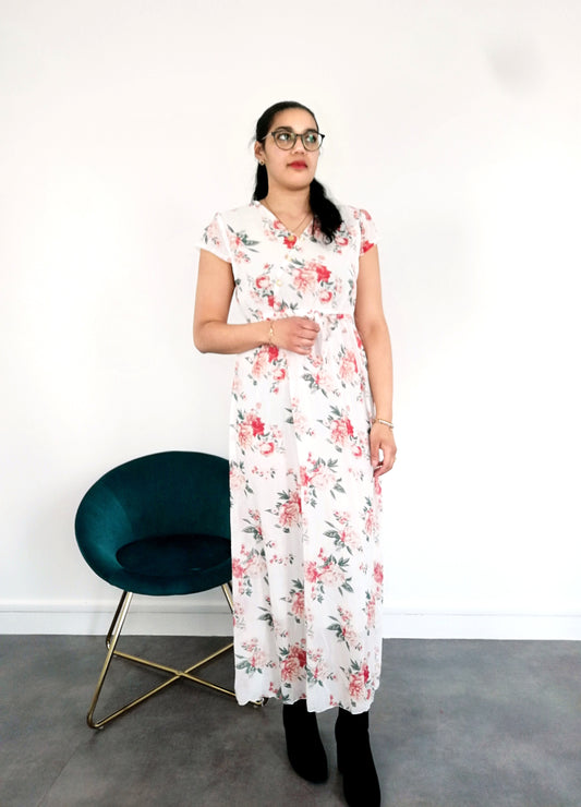 Robe manche court en mousline
