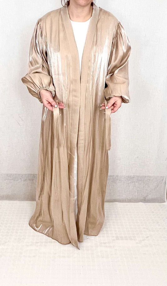 Kimono brillant beige