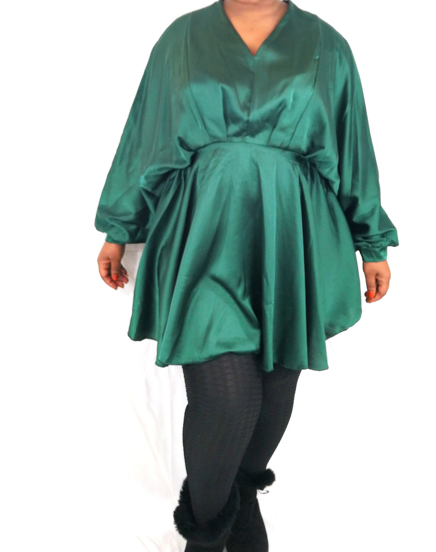 Tunique en Satin champagne
